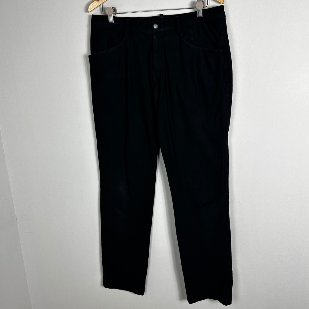 Lululemon Black ABC Trousers Mens Size 34 Pants Stretch Performance Minimal